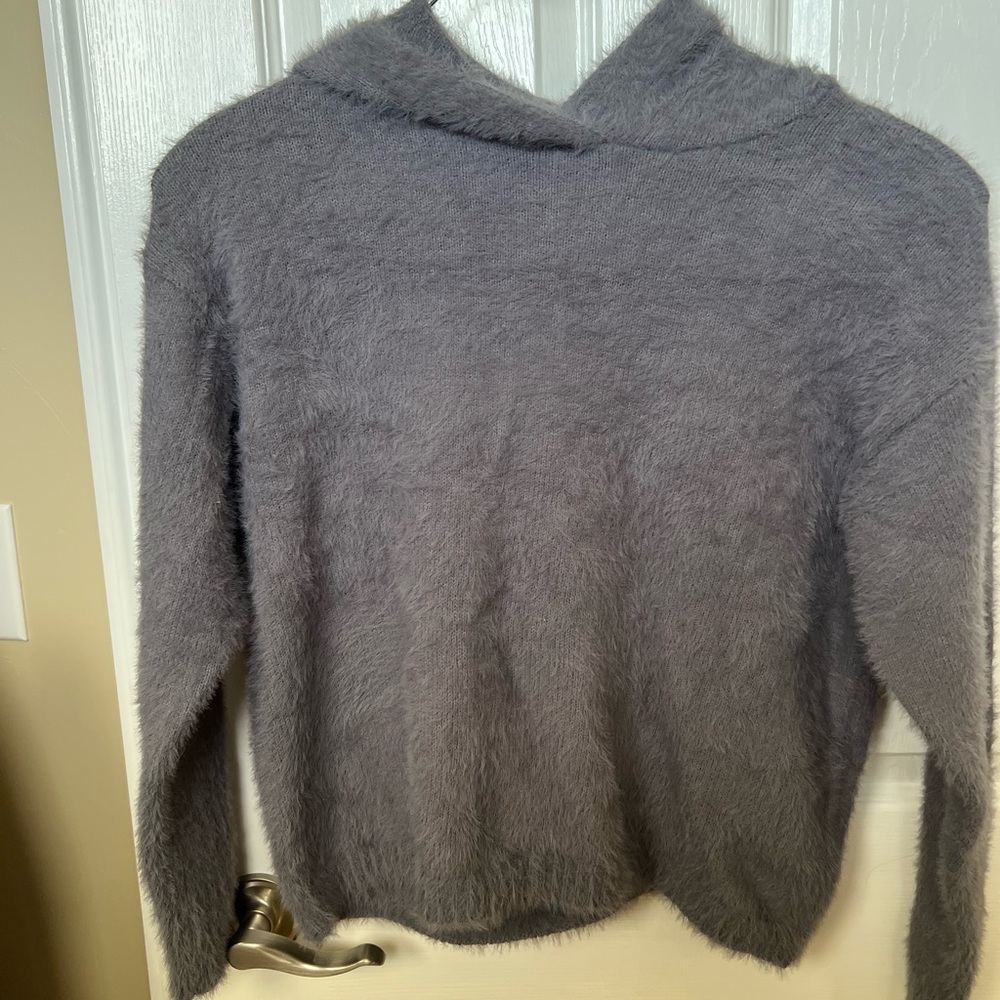 Philosophy Soft Gray Cowl Neck Sweater